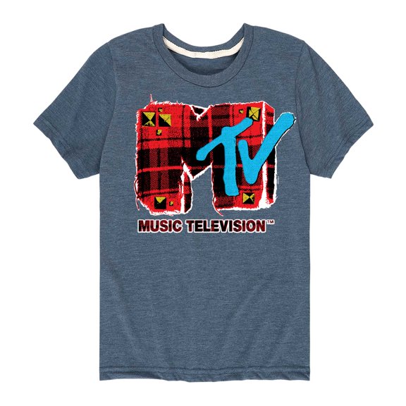 MTV Logo - Grunge Plaid - Toddler And Youth Short Sleeve Graphic T-Shirt