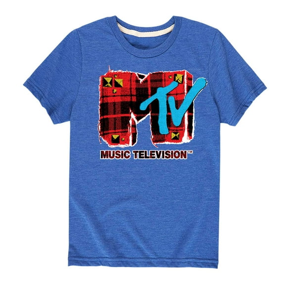 MTV Logo - Grunge Plaid - Toddler And Youth Short Sleeve Graphic T-Shirt