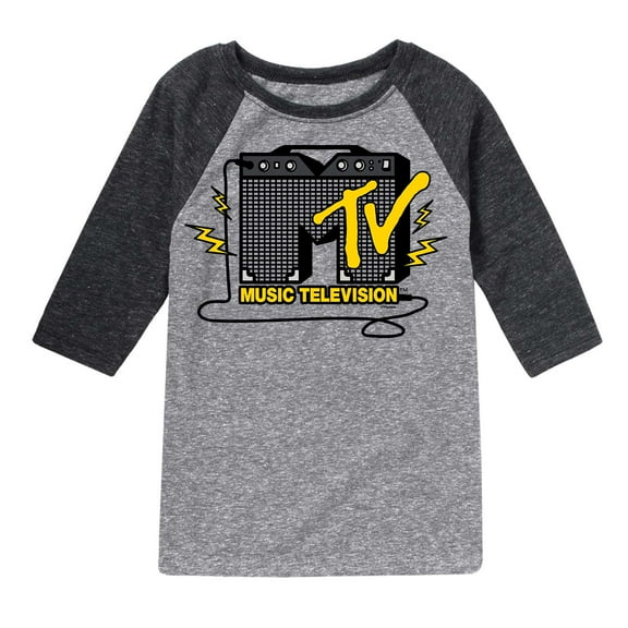 MTV Logo - Guitar Amp - Toddler And Youth Raglan Graphic T-Shirt