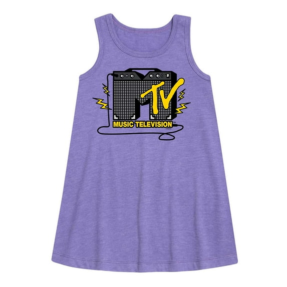 MTV Logo - Guitar Amp - Toddler and Youth Girls A-line Dress