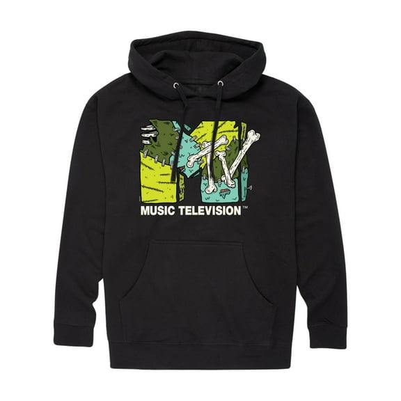MTV - Logo Halloween - Men's Pullover Hooded Fleece Sweatshirt