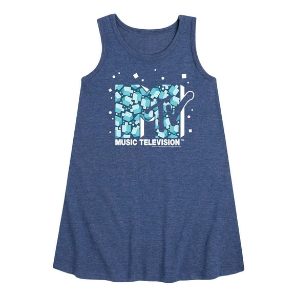 MTV Logo - Hanukkah Dreidels - Toddler and Youth Girls A-line Dress