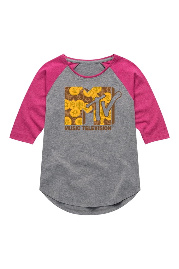 - Logo Hanukkah Gelt - Toddler & Youth Girls Raglan Graphic T-Shirt