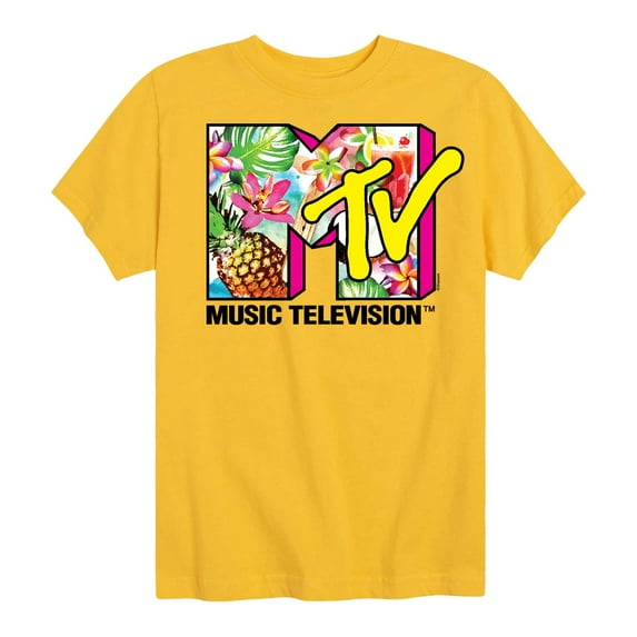 MTV Logo - Hawaiian Collage - Toddler And Youth Short Sleeve Graphic T-Shirt