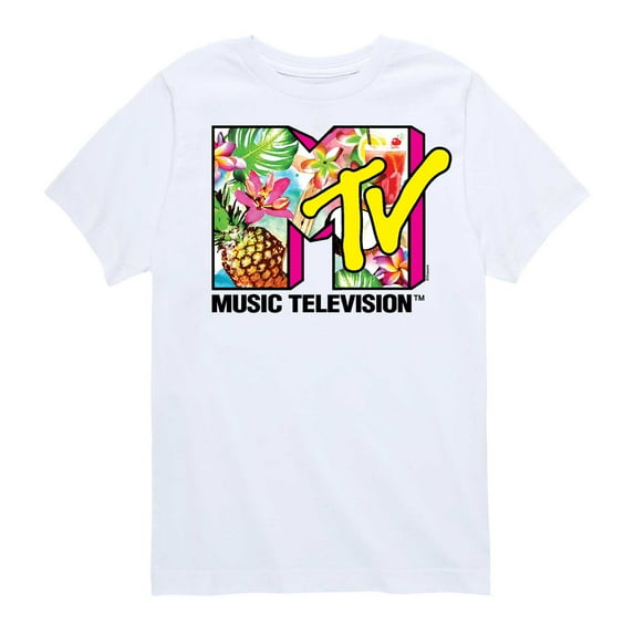 MTV Logo - Hawaiian Collage - Toddler And Youth Short Sleeve Graphic T-Shirt