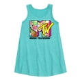 thumbnail image 1 of MTV Logo - Hawaiian Collage - Toddler and Youth Girls A-line Dress, 1 of 4