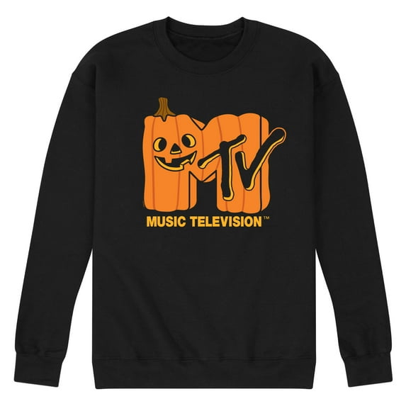MTV - Logo Jack O Lantern - Men's Crew Neck Fleece Pullover