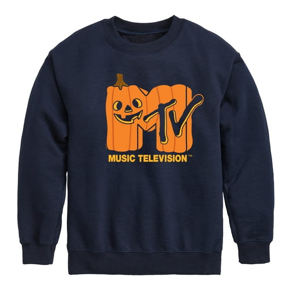 MTV - Logo Jack O Lantern - Toddler & Youth Crewneck Fleece Sweatshirt