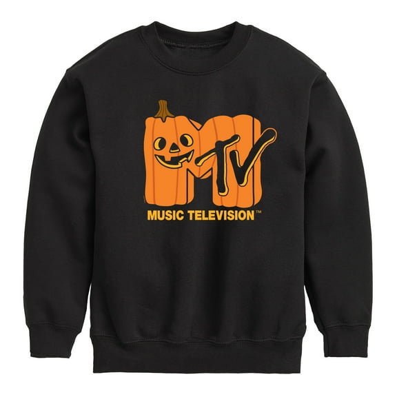 MTV - Logo Jack O Lantern - Toddler & Youth Crewneck Fleece Sweatshirt