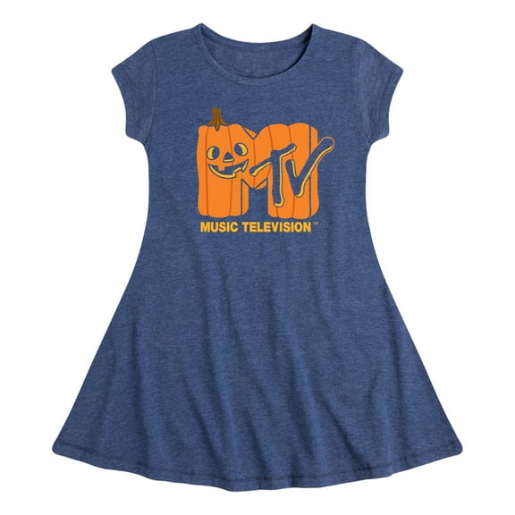 MTV - Logo Jack O Lantern - Toddler & Youth Girls Fit & Flare Dress
