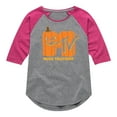 thumbnail image 1 of MTV - Logo Jack O Lantern - Toddler & Youth Girls Raglan Graphic T-Shirt, 1 of 4