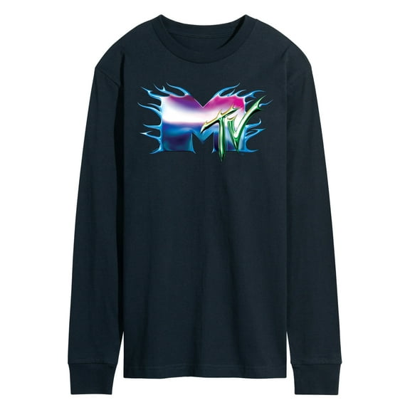 MTV - Logo Liquid Metal - Men's Long Sleeve T-Shirt