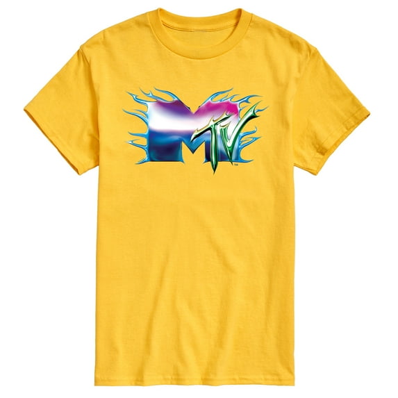 MTV - Logo Liquid Metal - Men's Short Sleeve Graphic T-Shirt