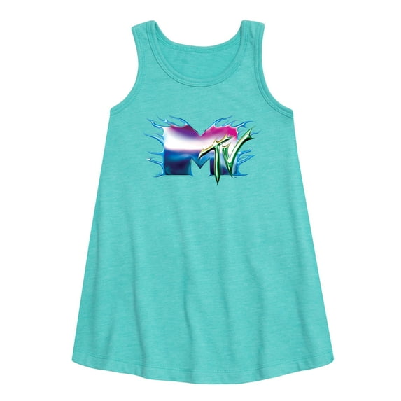 MTV - Logo Liquid Metal - Toddler & Youth Girls A-line Dress