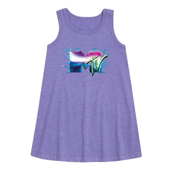 MTV - Logo Liquid Metal - Toddler & Youth Girls A-line Dress