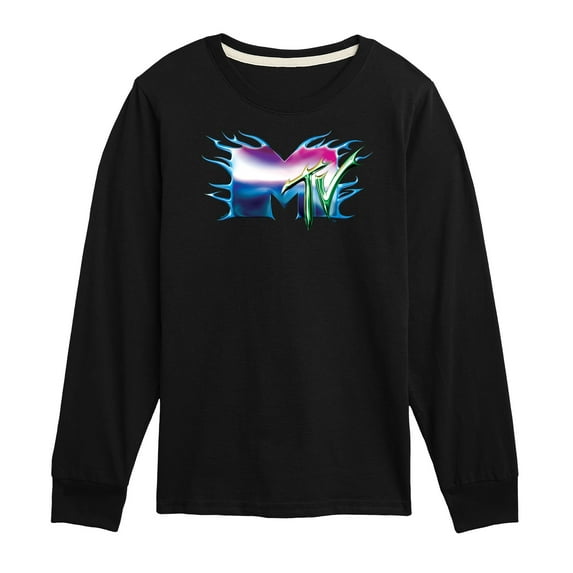MTV - Logo Liquid Metal - Toddler & Youth Long Sleeve Graphic T-Shirt