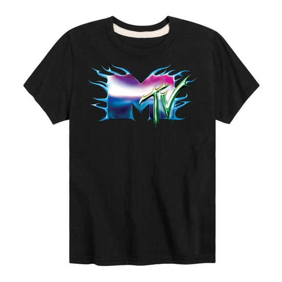 MTV - Logo Liquid Metal - Toddler & Youth Short Sleeve Graphic T-Shirt