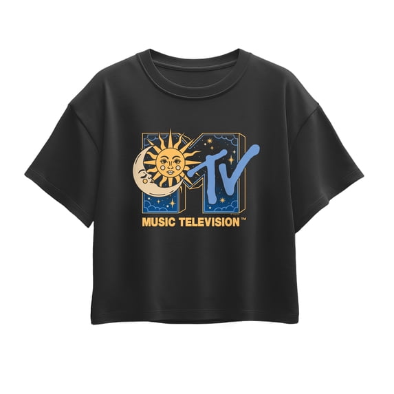 MTV - MTV Celestial Girls' Short Sleeve Boxy Graphic T-Shirt