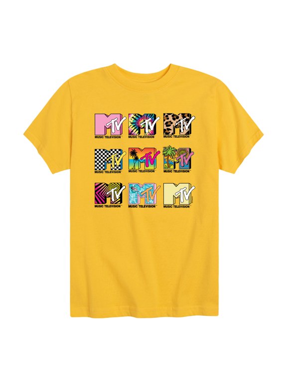 - MTV Top Logo Grid Boys' Short Sleeve Graphic T-Shirt