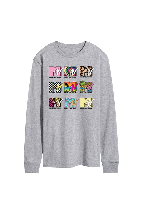 Logo - MTV Top Logos - Men's Long Sleeve Graphic T-Shirt