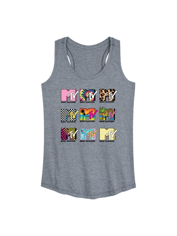 - MTV Top Logos Women's Graphic Racerback Tank