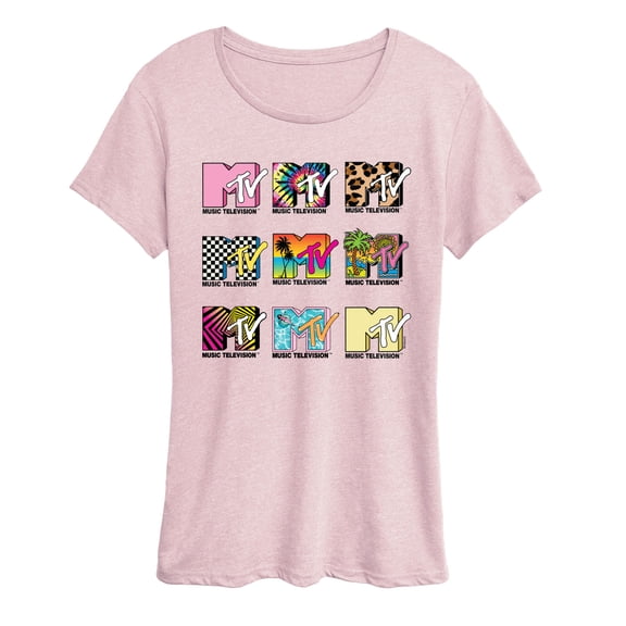 MTV Logo - MTV Top Logos - Women's Short Sleeve Graphic T-Shirt