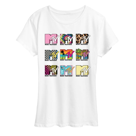 MTV Logo - MTV Top Logos - Women's Short Sleeve Graphic T-Shirt