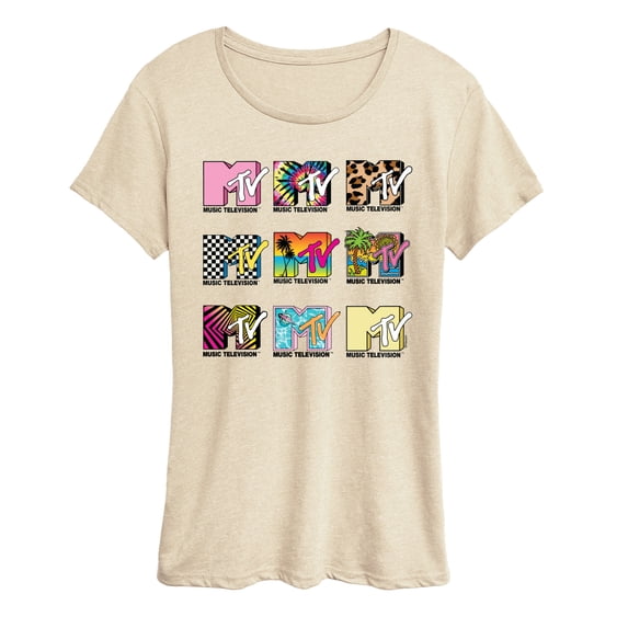 MTV Logo - MTV Top Logos - Women's Short Sleeve Graphic T-Shirt