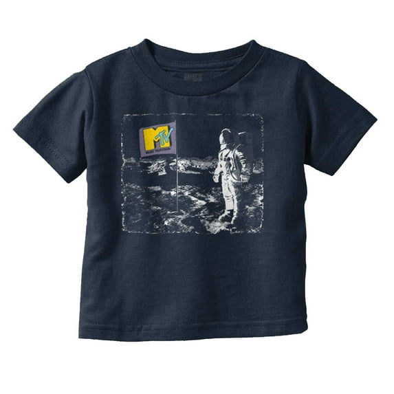 MTV Logo Moon Man Space Landing Toddler Boy Girl T Shirt Infant Toddler Brisco Brands 6M