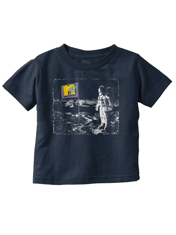 Logo Moon Man Space Landing Toddler Boy Girl T Shirt Infant Toddler Brisco Brands 6M