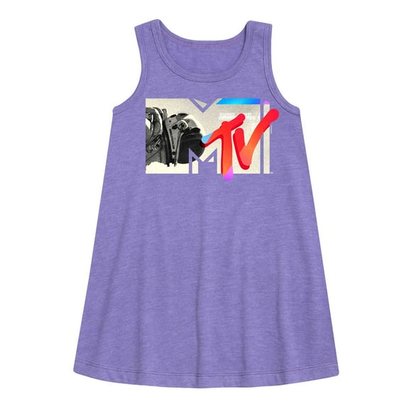 MTV Logo - Moon Person - Toddler and Youth Girls A-line Dress