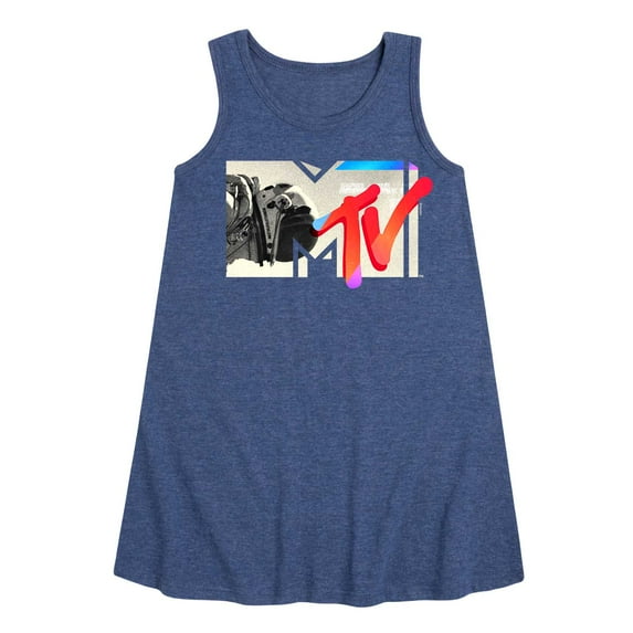 MTV Logo - Moon Person - Toddler and Youth Girls A-line Dress