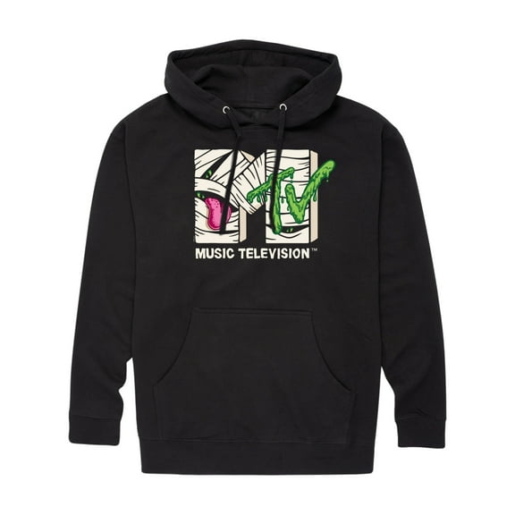 MTV - Logo Mummy Monster  - Men's Pullover Hooded Fleece Sweatshirt