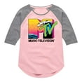 thumbnail image 1 of MTV Logo - Ocean Wave - Toddler And Youth Girls Raglan Graphic T-Shirt, 1 of 4