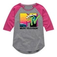 thumbnail image 1 of MTV Logo - Ocean Wave - Toddler And Youth Girls Raglan Graphic T-Shirt, 1 of 4