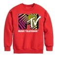 thumbnail image 1 of MTV Logo - Optical 80S - Toddler And Youth Crewneck Fleece Sweatshirt, 1 of 5