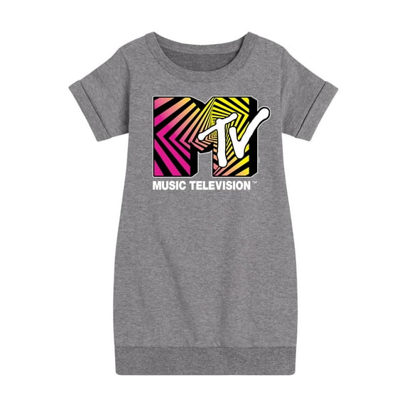 MTV Logo - Optical 80S - Toddler And Youth Girls Fleece Dress