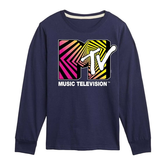 MTV Logo - Optical 80S - Toddler And Youth Long Sleeve Graphic T-Shirt