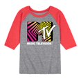 thumbnail image 1 of MTV Logo - Optical 80S - Toddler And Youth Raglan Graphic T-Shirt, 1 of 6