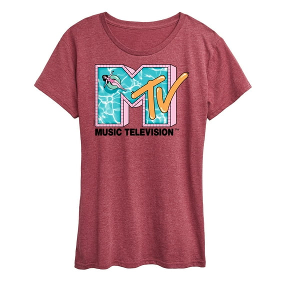 MTV - Logo Pink Pool -  Women's Short Sleeve Graphic T-Shirt