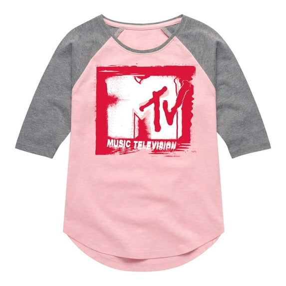 MTV Logo - Punk Poster - Toddler And Youth Girls Raglan Graphic T-Shirt
