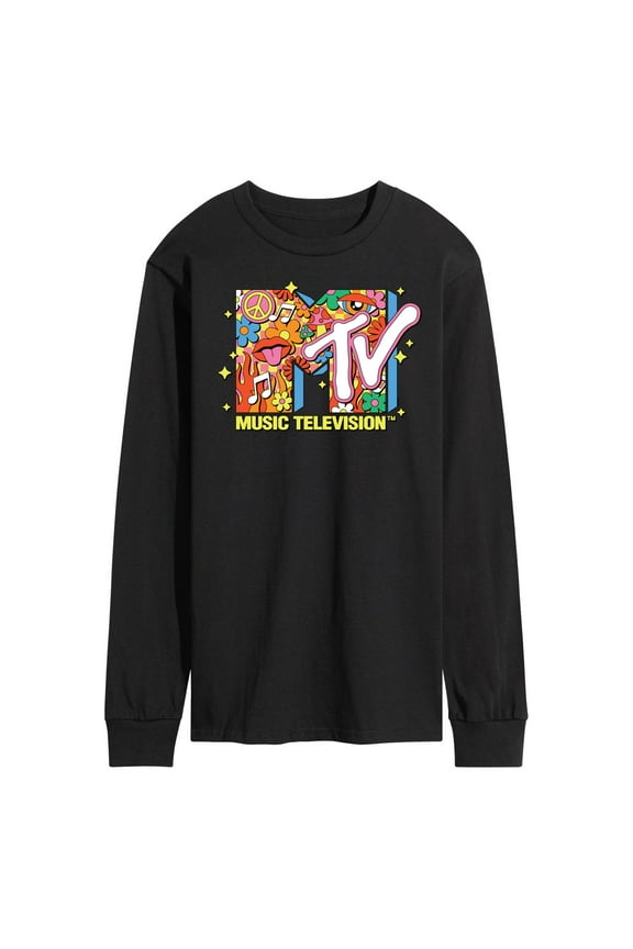 - Logo Retro Collage - Men's Long Sleeve T-Shirt