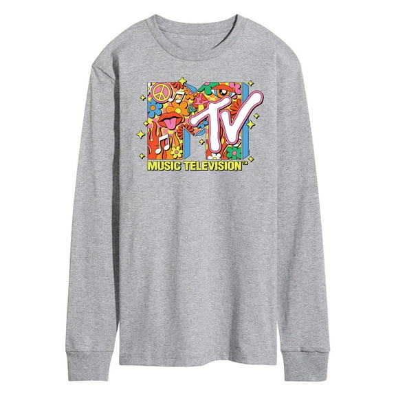 MTV - Logo Retro Collage - Men's Long Sleeve T-Shirt