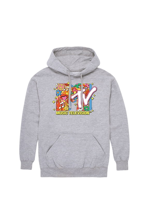 - Logo Retro Collage - Men's Pullover Hooded Fleece Sweatshirt