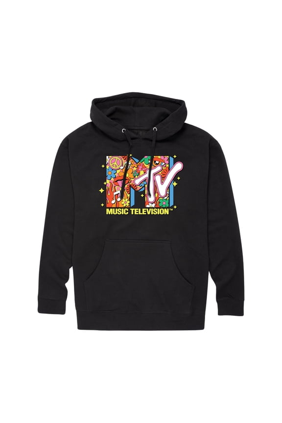 - Logo Retro Collage - Men's Pullover Hooded Fleece Sweatshirt