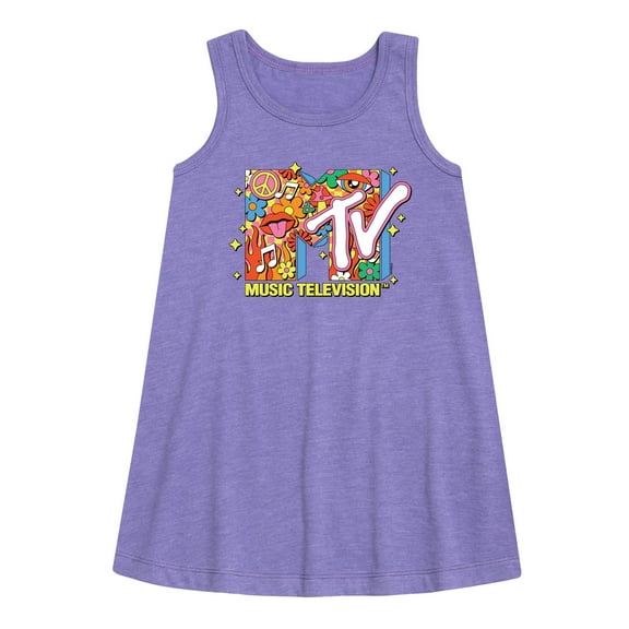 MTV - Logo Retro Collage - Toddler & Youth Girls A-line Dress