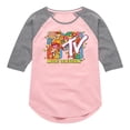 thumbnail image 1 of MTV - Logo Retro Collage - Toddler & Youth Girls Raglan Graphic T-Shirt, 1 of 3