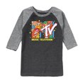thumbnail image 1 of MTV - Logo Retro Collage - Toddler & Youth Raglan Graphic T-Shirt, 1 of 1