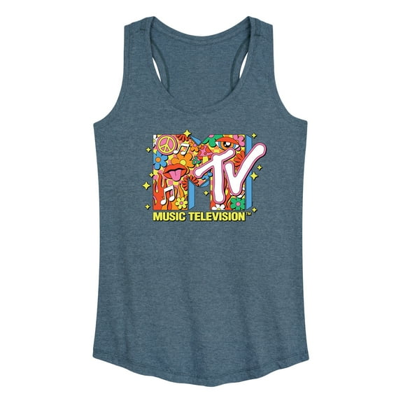 MTV - Logo Retro Collage - Women's Racerback Tank Top