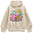 thumbnail image 1 of MTV Logo - Sketchy MTV - Women's Oversized Fleece Hoodie Sweatshirt, 1 of 3